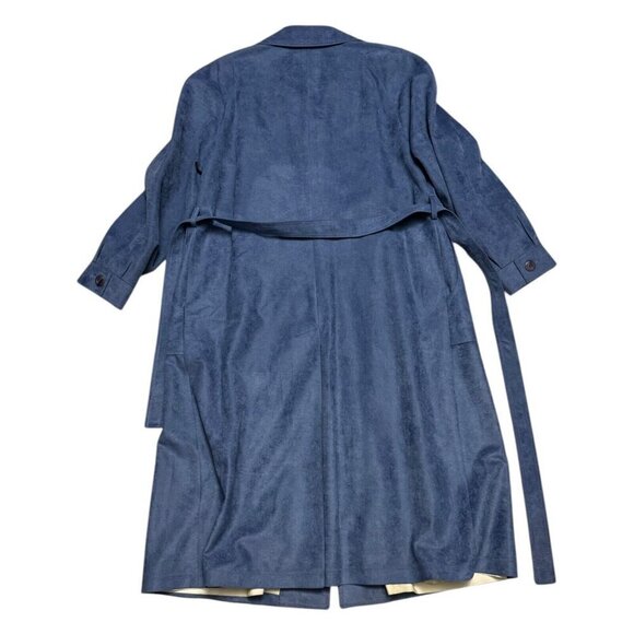 VINTAGE LONDON FOG Rainskins Blue Waterproof Rain Trench Coat Womens 16 - Picture 3 of 6